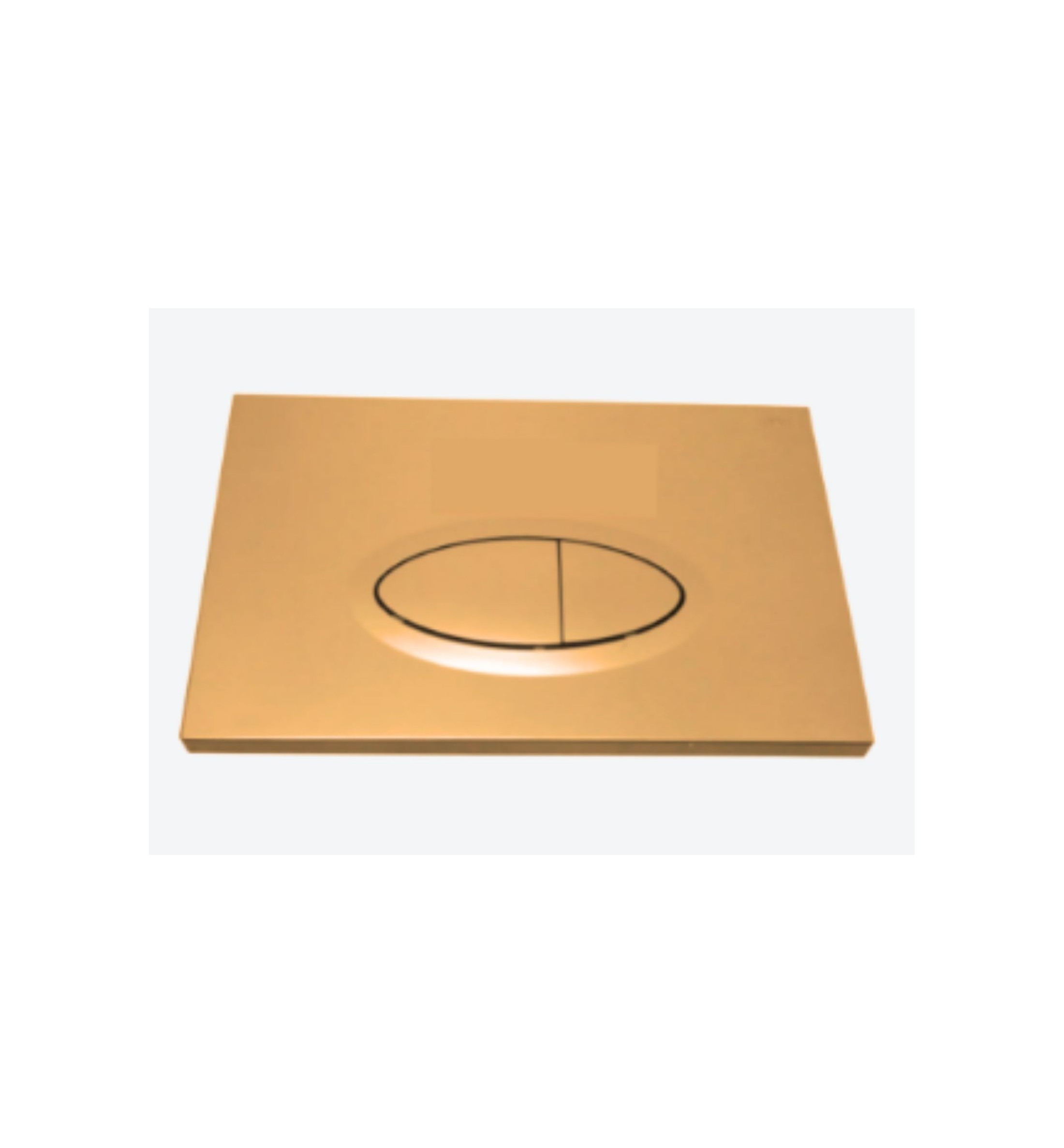 Gömme Rezervuar Kumanda Paneli Mat Altın (Buton 2 Kademeli Oval)