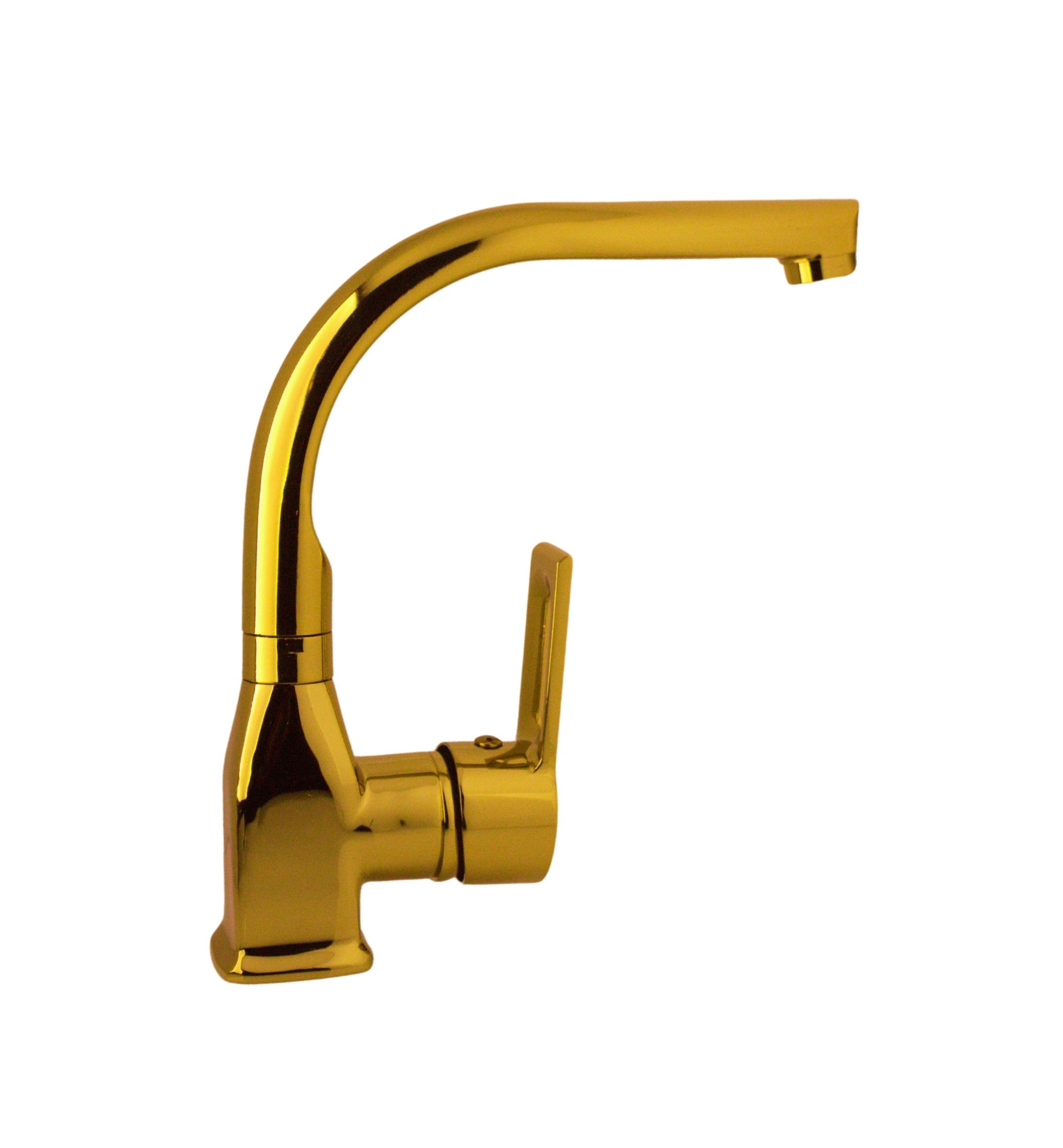 Rio Döner Borulu Lavabo Bataryası Gold