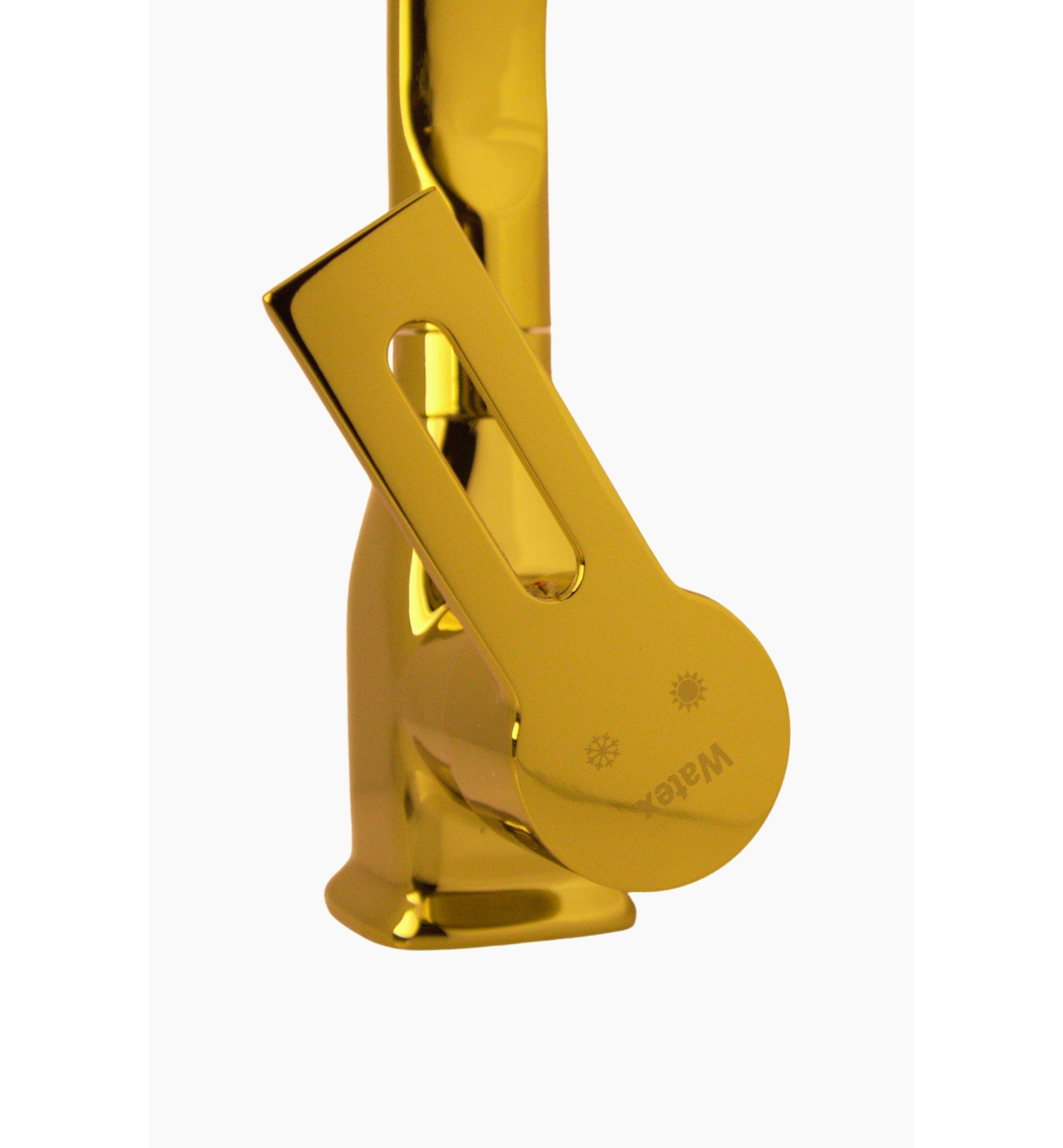 Rio Döner Borulu Lavabo Bataryası Gold